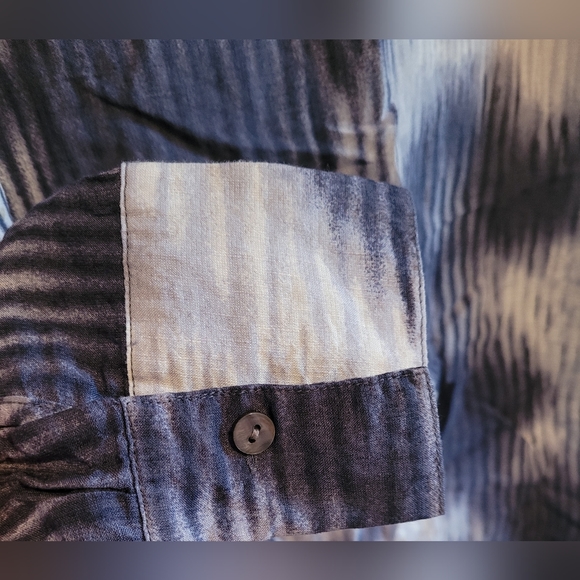 Coldwater Creek Purple Long Sleeve Shirt Petite Medium Rayon & Linen - Picture 3 of 6